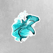 Whimsical Hammerhead Shark Sticker | Hammerhead Shark Sticker | Hand Drawn Hammerhead Shark Sticker
