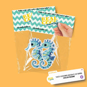 Whimsical Seahorse Sticker | Seahorse Sticker | Hand Drawn Seahorse Sticker