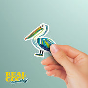 Whimsical Pelican Sticker | Pelican Sticker | Hand Drawn Pelican Sticker