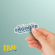 My Favorite Engineer Sticker Calls Me Mom Sticker | Engineer Sticker