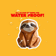 Origami Sloth Sticker - Cute Sitting Sloth Sticker - Origami Sloth Decal