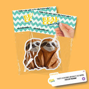 Origami Sloth Sticker - Cute Sitting Sloth Sticker - Origami Sloth Decal