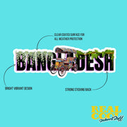 Bangladesh Rickshaw Sticker | High-Quality Vinyl Bangladesh Decal | Unique Travel Souvenir | Perfect for Laptops, Water Bottles & More
