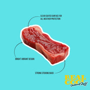 Rubber Steak Sticker | Steak Sticker | Steak Decal