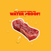 Rubber Steak Sticker | Steak Sticker | Steak Decal