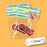 Rubber Steak Sticker | Steak Sticker | Steak Decal