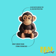 Rubber Monkey Sticker | Monkey Sticker | Monkey Decal