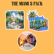 Miami Sticker | Miami Three Pack Stickers | Miami Decal Pack
