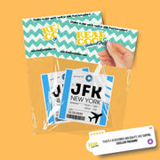 JFK Luggage Tag Sticker | Aviation Stickers | JFK Tag Sticker