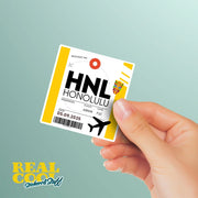HNL Luggage Tag Sticker | Aviation Stickers | Honolulu Airport Sticker