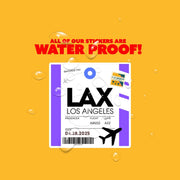 LAX Luggage Tag Sticker | Aviation Stickers | Los Angeles Airport Sticker
