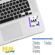 LAX Luggage Tag Sticker | Aviation Stickers | Los Angeles Airport Sticker
