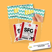 SFO Luggage Tag Sticker | Aviation Stickers | San Francisco Airport Sticker