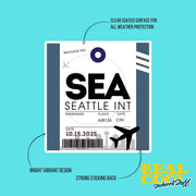 SEA Luggage Tag Sticker | Aviation Stickers | Seattle Airport Sticker