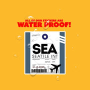 SEA Luggage Tag Sticker | Aviation Stickers | Seattle Airport Sticker