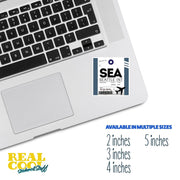 SEA Luggage Tag Sticker | Aviation Stickers | Seattle Airport Sticker