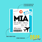 MIA Luggage Tag Sticker | Aviation Stickers | Miami Airport Sticker