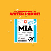 MIA Luggage Tag Sticker | Aviation Stickers | Miami Airport Sticker