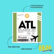 ATL Luggage Tag Sticker | Aviation Stickers | Atlanta Airport Sticker
