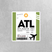 ATL Luggage Tag Sticker | Aviation Stickers | Atlanta Airport Sticker