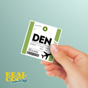 DEN Luggage Tag Sticker | Aviation Stickers | Denver Airport Sticker