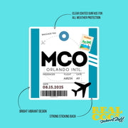 MCO Luggage Tag Sticker | Aviation Stickers | Orlando Airport Sticker