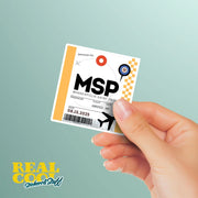 MSP Luggage Tag Sticker | Aviation Stickers | Minneapolis-Saint Paul Airport Sticker