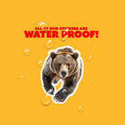 Running Grizzly Bear Sticker | Brown Bear Decal | Grizzly Bear Decal