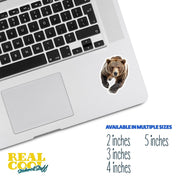 Running Grizzly Bear Sticker | Brown Bear Decal | Grizzly Bear Decal