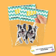 American Bulldog Sticker | Running American Bulldog Sticker | Black White Bulldog Sticker