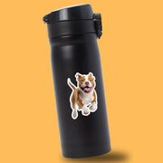 American Bulldog Sticker | Running American Bulldog Sticker | Brown Bulldog Sticker