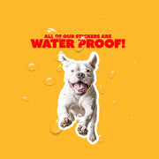 American Bulldog Sticker | Running American Bulldog Sticker | White Bulldog Sticker