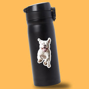 American Bulldog Sticker | Running American Bulldog Sticker | White Bulldog Sticker