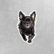 Black Chihuahua Sticker | Cute Chihuahua Decal for Dog Lovers | Waterproof Pet Vinyl Sticker | Gift for Dog Owners & Animal Enthusiasts