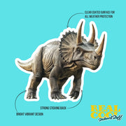 Triceratops Sticker | Dinosaur Water Bottle Sticker | Triceratops Decal