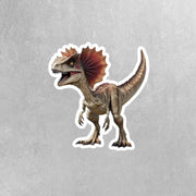 Dilophosaurus Sticker | Dinosaur Water Bottle Sticker | Dilophosaurus Decal