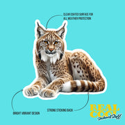 Lynx Sticker Decal for Laptop, Water Bottle & Scrapbook - Durable Vinyl Art, Animal Lover Gift, Wildlife Sticker