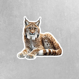 Lynx Sticker Decal for Laptop, Water Bottle & Scrapbook - Durable Vinyl Art, Animal Lover Gift, Wildlife Sticker