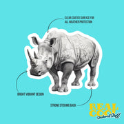 Rhinoceros Sticker | Rhinoceros Decal | Rhino Sticker