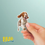 Bracco Italiano Running Sticker - Bracco Italiano Decal for Water Bottles, Car & Laptop - Cute Bracco Italiano Dog Vinyl Art