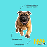 Mastiff Running Sticker - Mastiff Decal for Water Bottles, Car & Laptop - Cute Mastiff Dog Vinyl Art