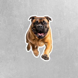Mastiff Running Sticker - Mastiff Decal for Water Bottles, Car & Laptop - Cute Mastiff Dog Vinyl Art