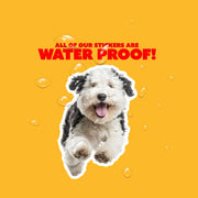 Old English Sheepdog Running Sticker - Old English Sheepdog Decal for Water Bottles, Car & Laptop - Cute Old English Sheepdog Vinyl Decal