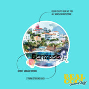 Bermuda Sticker - Waterproof Travel Decal for Laptop, Water Bottle & Scrapbook, Tropical Island Souvenir, Durable Outdoor Vinyl Label