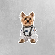 Astronaut Yorkie Sticker | Yorkie Sticker | Yorkshire Terrier Sticker