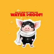 Piglet Sticker | Piglet with Scarf Sticker | Winter Piglet Decal