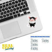 Piglet Sticker | Piglet with Scarf Sticker | Winter Piglet Decal