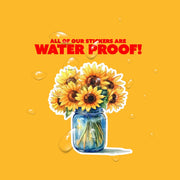 Sunflower Sticker | Sunflowers in a Mason Jar Sticker | Flower Stickers