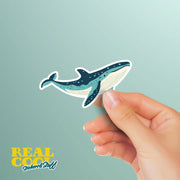 Whimsical Whale Sticker | Whale Sticker | Hand Drawn Whale Sticker