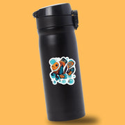 Whimsical Clownfish Sticker | Clownfish Sticker | Hand Drawn Clownfish Sticker